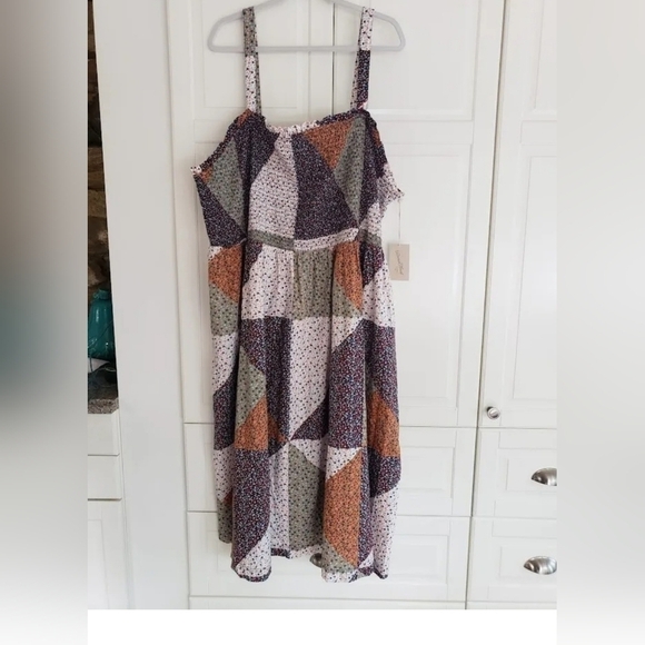 Universal Thread-Famous Smocked Tank  Dress - Sleeveless Patchwork - Picture 8 of 12